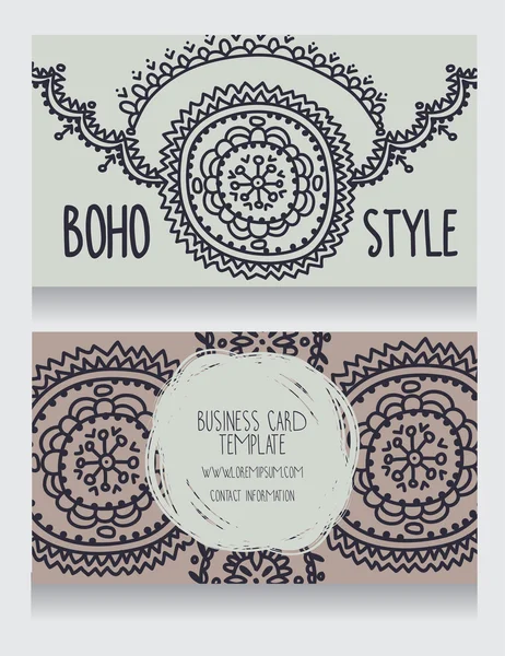 Boho stil için iki kart — Stok Vektör