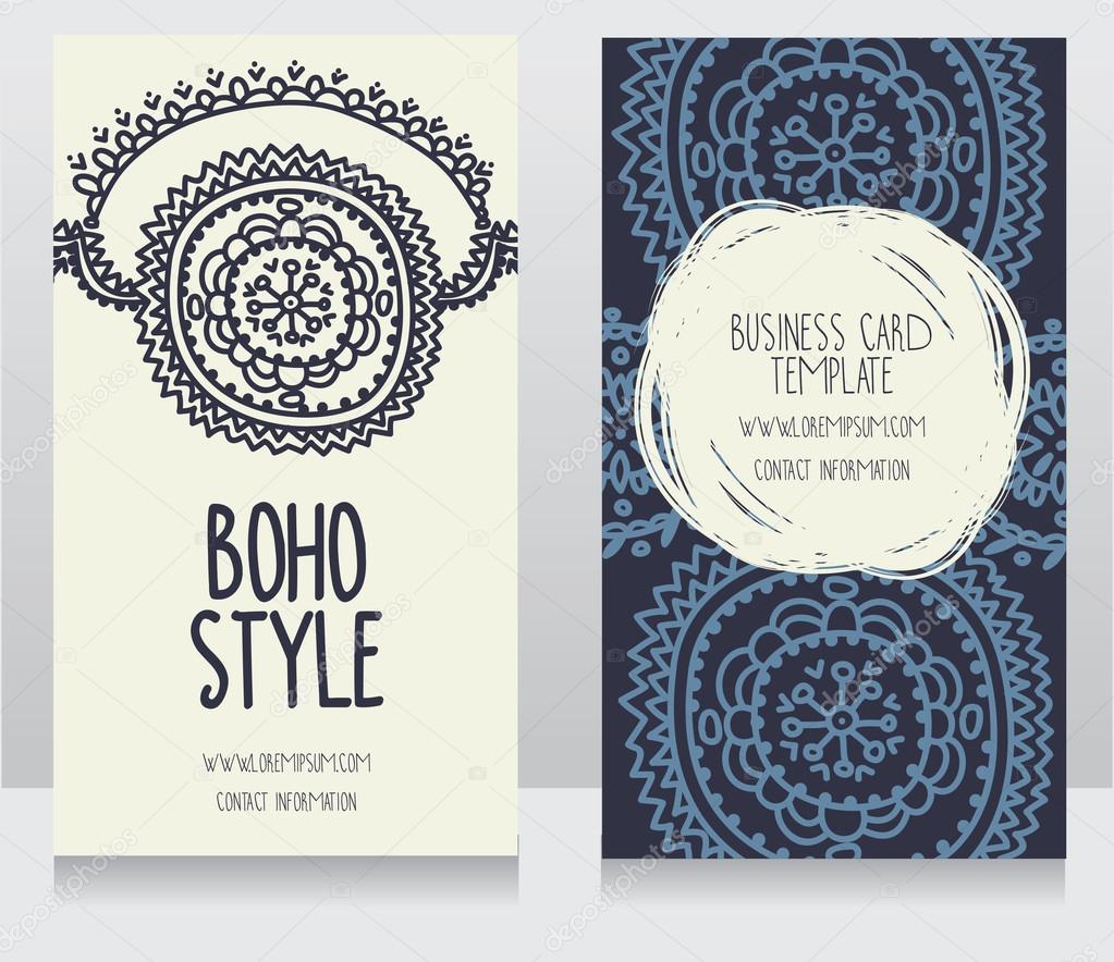 two cards for boho style