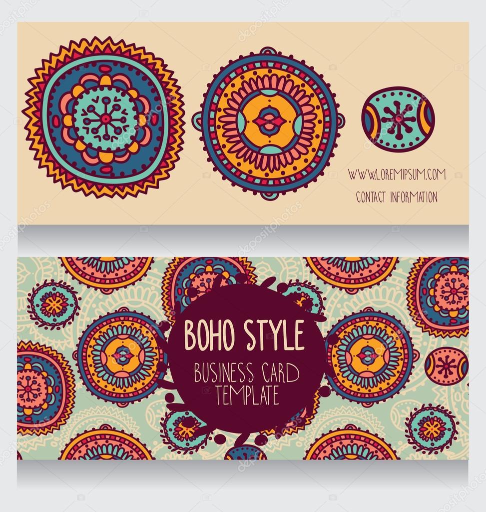 two cards for boho style
