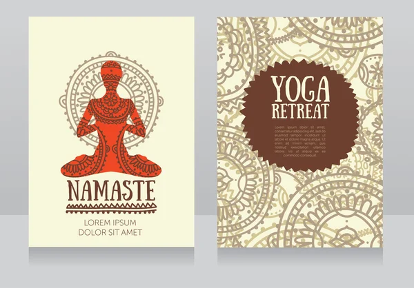 kartları şablonu için yoga merkezine veya yoga stüdyosu