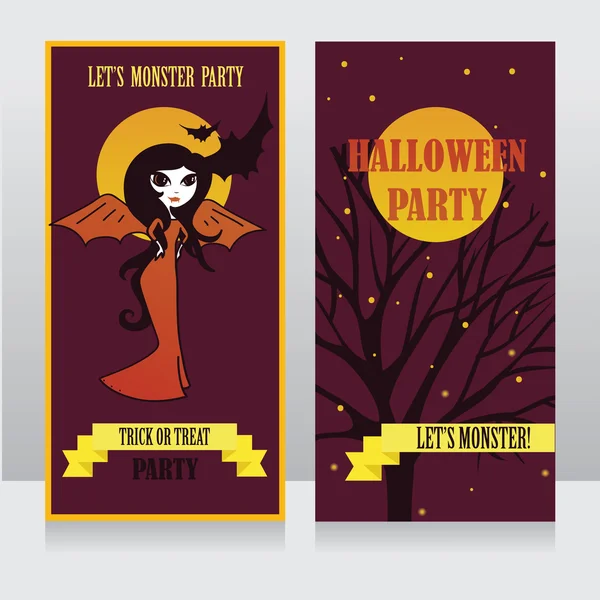 Plantilla para la invitación de fiesta de Halloween — Vector de stock