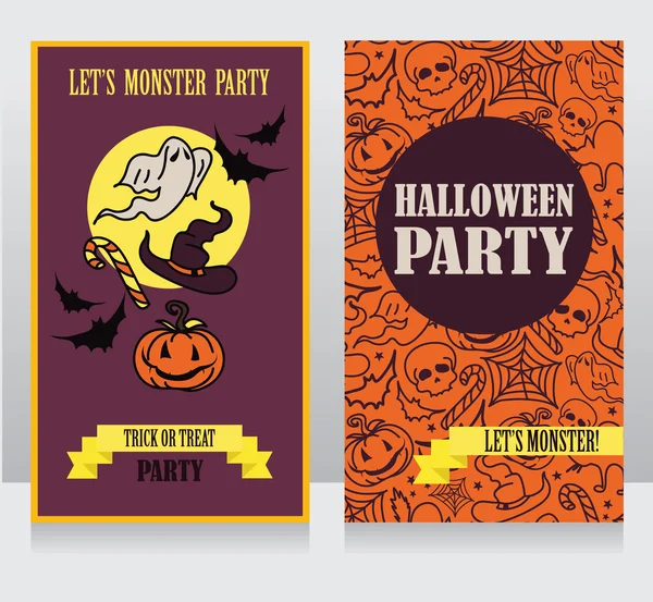 Plantilla para la invitación de fiesta de Halloween — Vector de stock