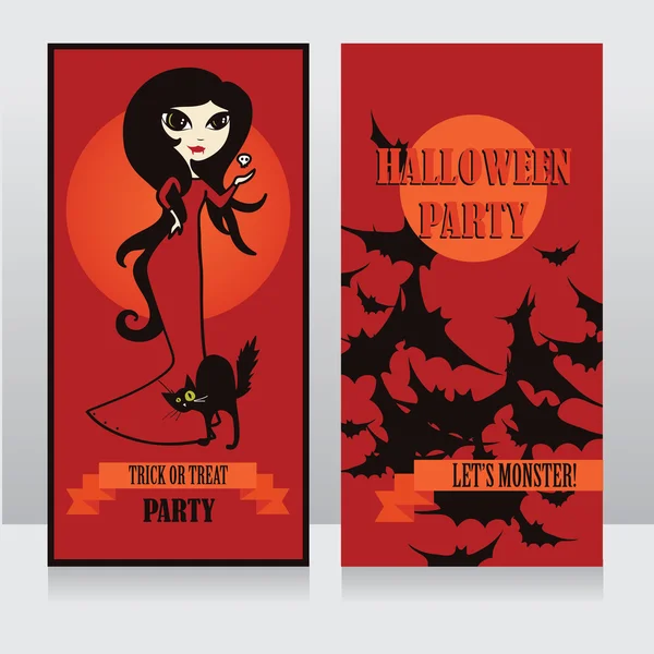 Plantilla para la invitación de fiesta de Halloween — Vector de stock