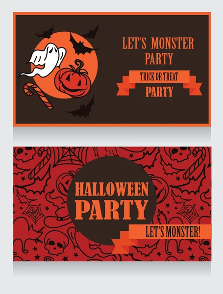 Plantilla para la invitación de fiesta de Halloween — Vector de stock