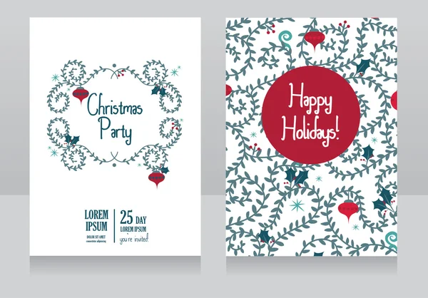 Two christmas cards — Stock Vector