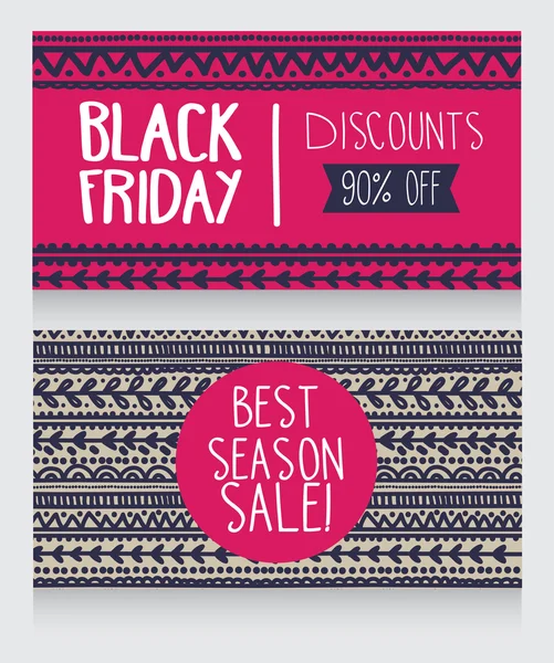 Two cards for black friday sale — Stock Vector