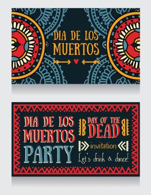 dia de los muertos için şirin davetiye