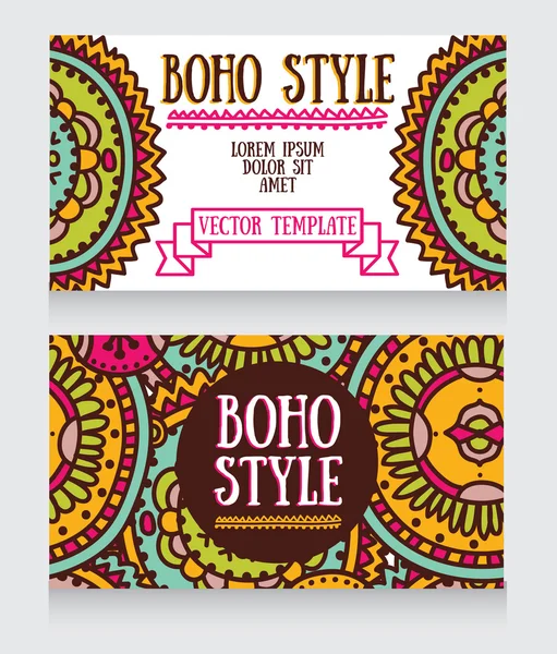 Dwa banery w stylu boho — Wektor stockowy