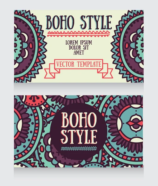 Twee banners in boho stijl — Stockvector