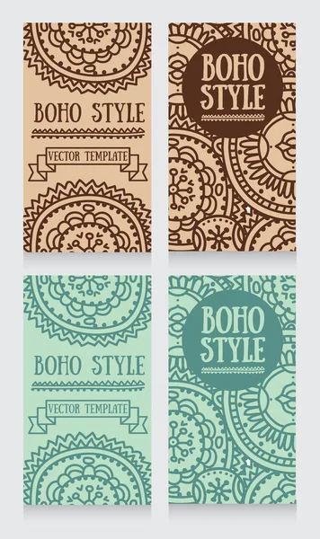 Striscioni in stile boho — Vettoriale Stock