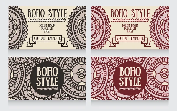 Banners in boho style — Stock Vector