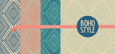 dört soyut Dikişsiz desen seti