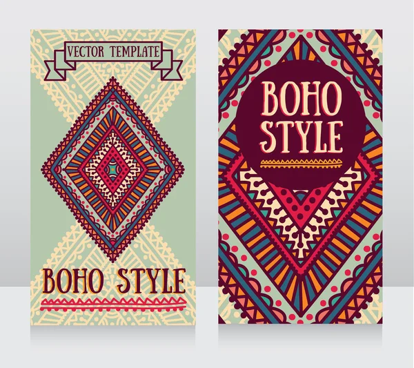 Banners in boho style — Stock Vector