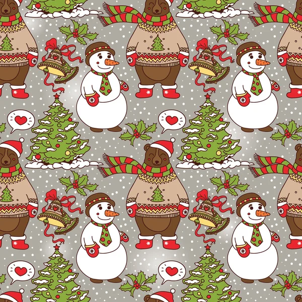 Seamless pattern for christmas — Stock Vector