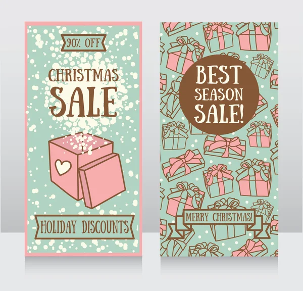 Plantillas para banners de venta de Navidad — Archivo Imágenes Vectoriales