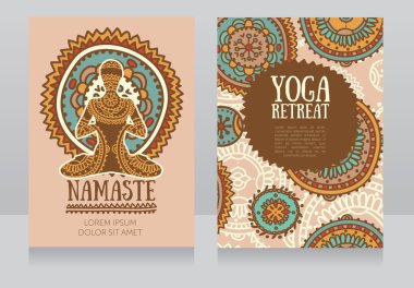 kartları şablonu için yoga merkezine veya yoga stüdyosu