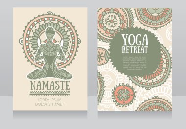 kartları şablonu için yoga merkezine veya yoga stüdyosu