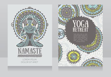 kartları şablonu için yoga merkezine veya yoga stüdyosu