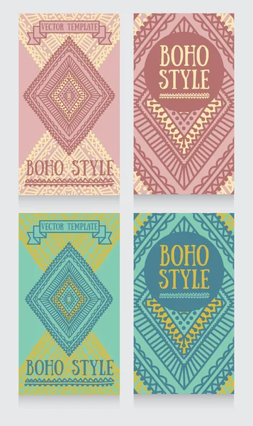 Banners in boho style — Stock Vector