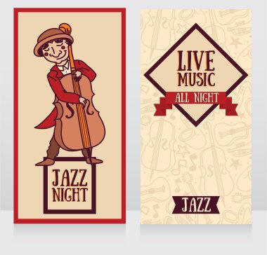 Canlı müzik gece için afiş şablon