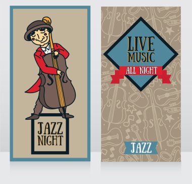 Canlı müzik gece için afiş şablon