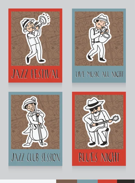 Flyer für Jazz- oder Bluesband — Stockvektor