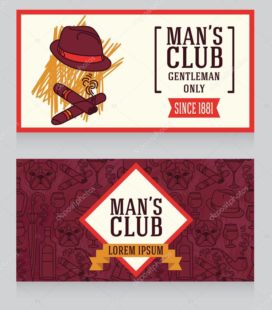 two business cards for gentlemen club