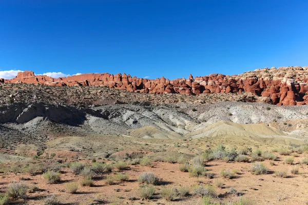 Ohnivé pece v národním parku utah oblouky — Stock fotografie