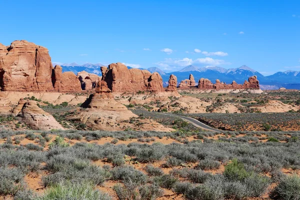 Increíble vista de arcos parque nacional utah EE.UU. — Foto de Stock