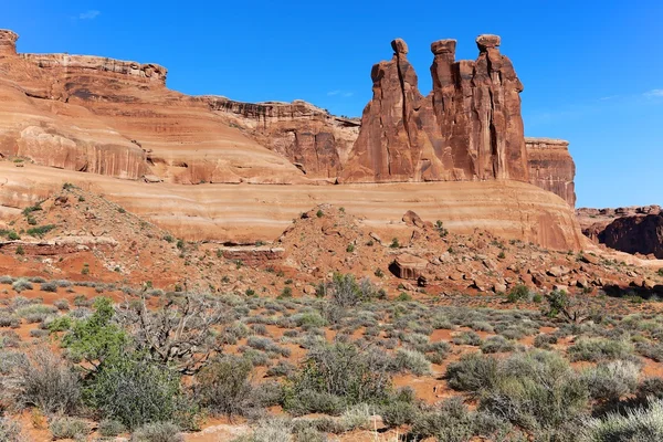 Park avenue en arches parque nacional USA — Foto de Stock