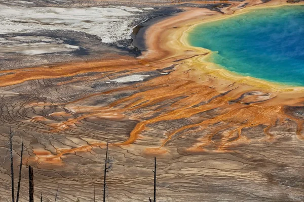 Detail velké hranolové u Yellowstonského národního parku Usa — Stock fotografie