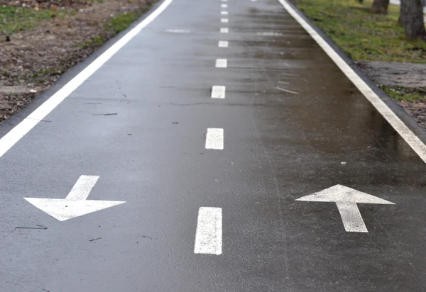 Señal de carril bici, carril bici — Foto de Stock