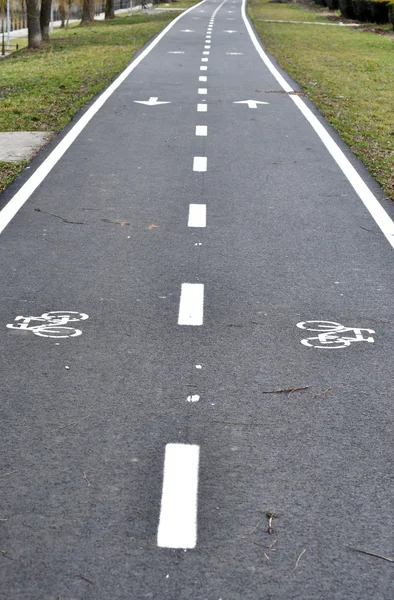 Panneau de signalisation vélo, piste cyclable — Photo