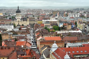 Cluj Napoca şehir üstten görünüm. Romanya