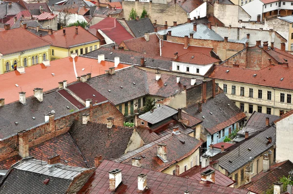 Cluj Napoca şehir üstten görünüm. Romanya — Stok fotoğraf