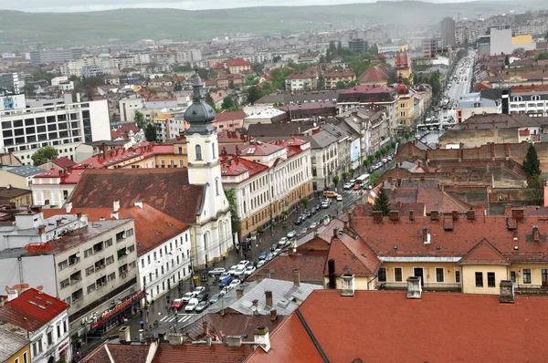 Cluj napoca Stadt von oben gesehen. Rumänien — Stockfoto
