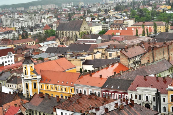 Cluj napoca Stadt von oben gesehen. Rumänien — Stockfoto