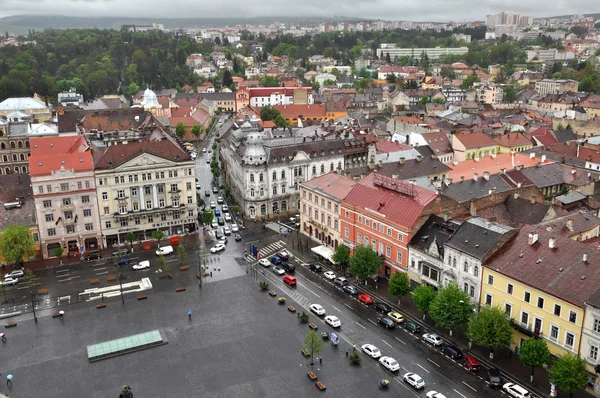 Pohled shora města Cluj Napoca. Rumunsko — Stock fotografie