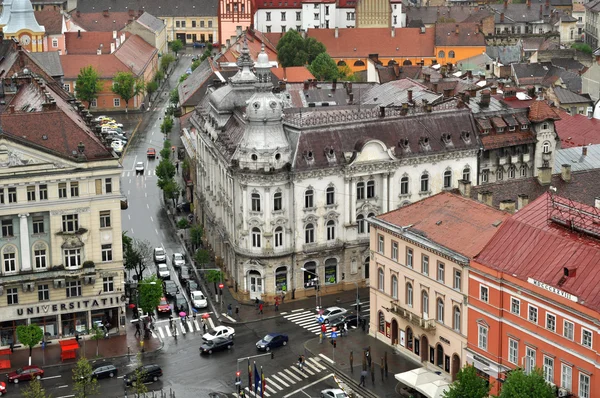 Widok góry miasta Cluj Napoca. Rumunia — Zdjęcie stockowe