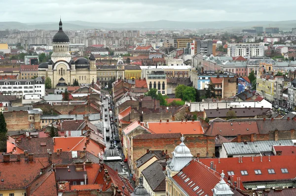 Widok góry miasta Cluj Napoca. Rumunia — Zdjęcie stockowe