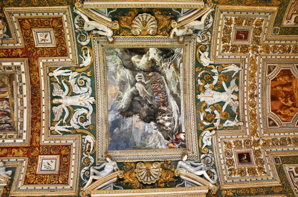 O teto da Galeria de Mapas. Museu do Vaticano — Fotografia de Stock