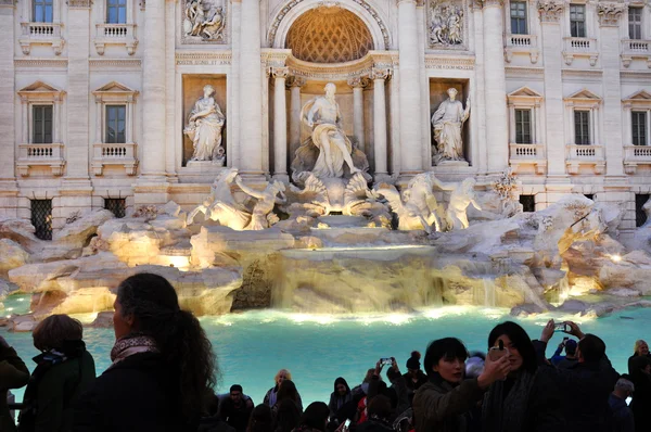 Trevifontein (fontana di trevi), rome, Italië — Stockfoto