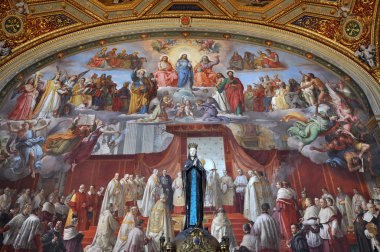 Raphael Raphael odalarında Resim Sergisi. Vatikan, İtalya