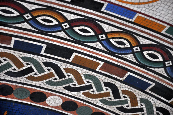 Mosaic tiled floor in the Vatican museums — Stock Photo, Image