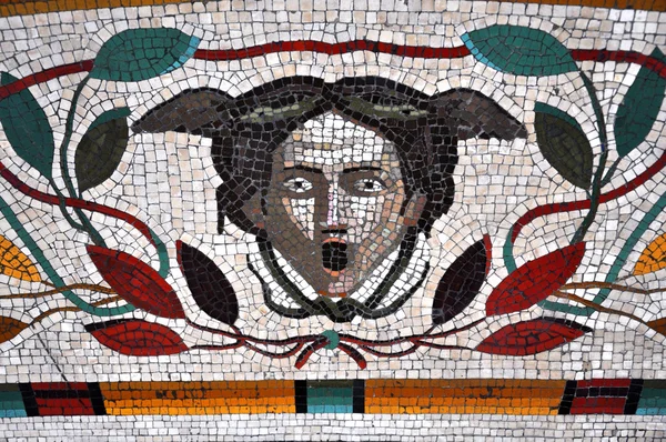 Mozaik csempézett padló, a Vatikáni Múzeumok — Stock Fotó