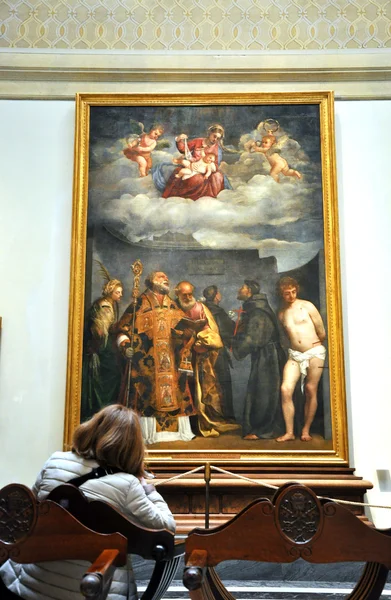 Malerier i Vatikanmuseene – stockfoto