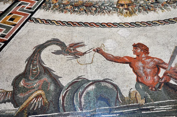 Ancient mosaic tiled floor in the Vatican — Stock Photo, Image