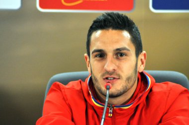 Basın toplantısı berfore Romanya - İspanya dostu futbol maçı