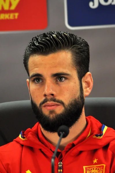 Press conference berfore Romania - Spain friendly football match — Stock Photo, Image