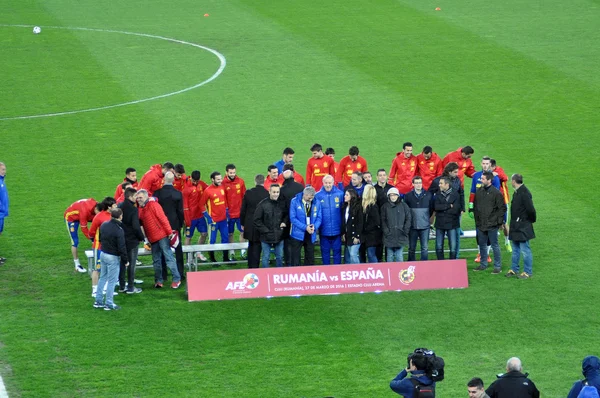 Сборная Испании по футболу во время фотосессии в Санкт-Петербурге — стоковое фото